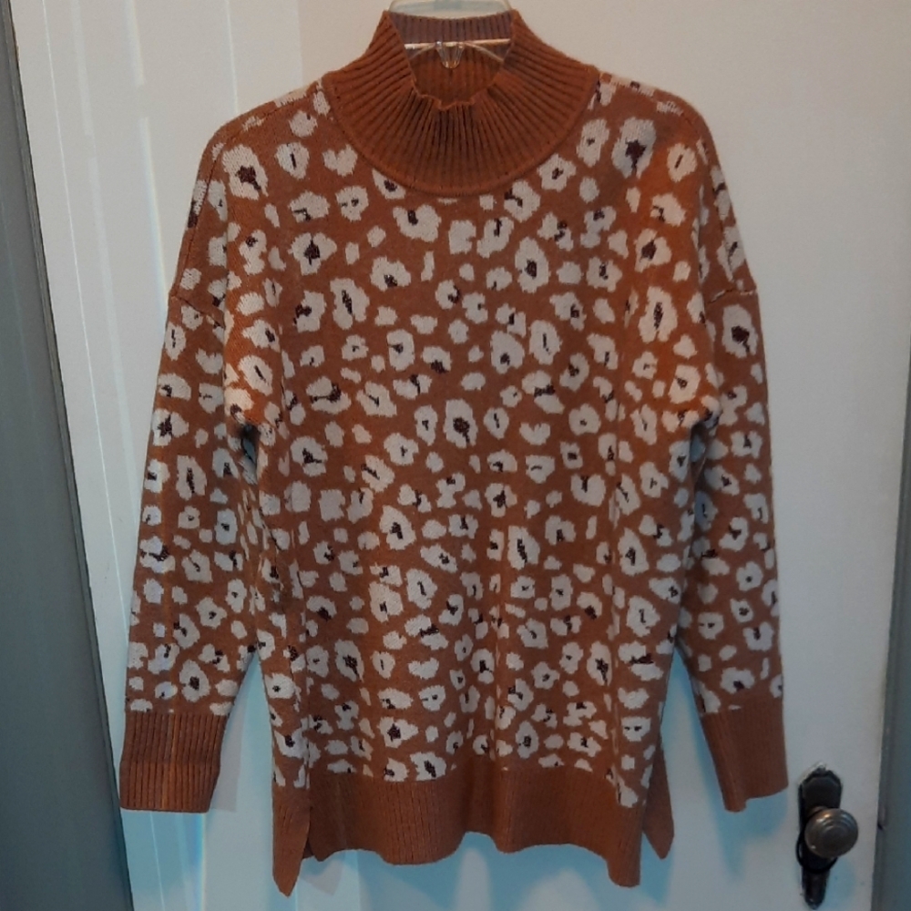 Leopard Print Brown Sweater